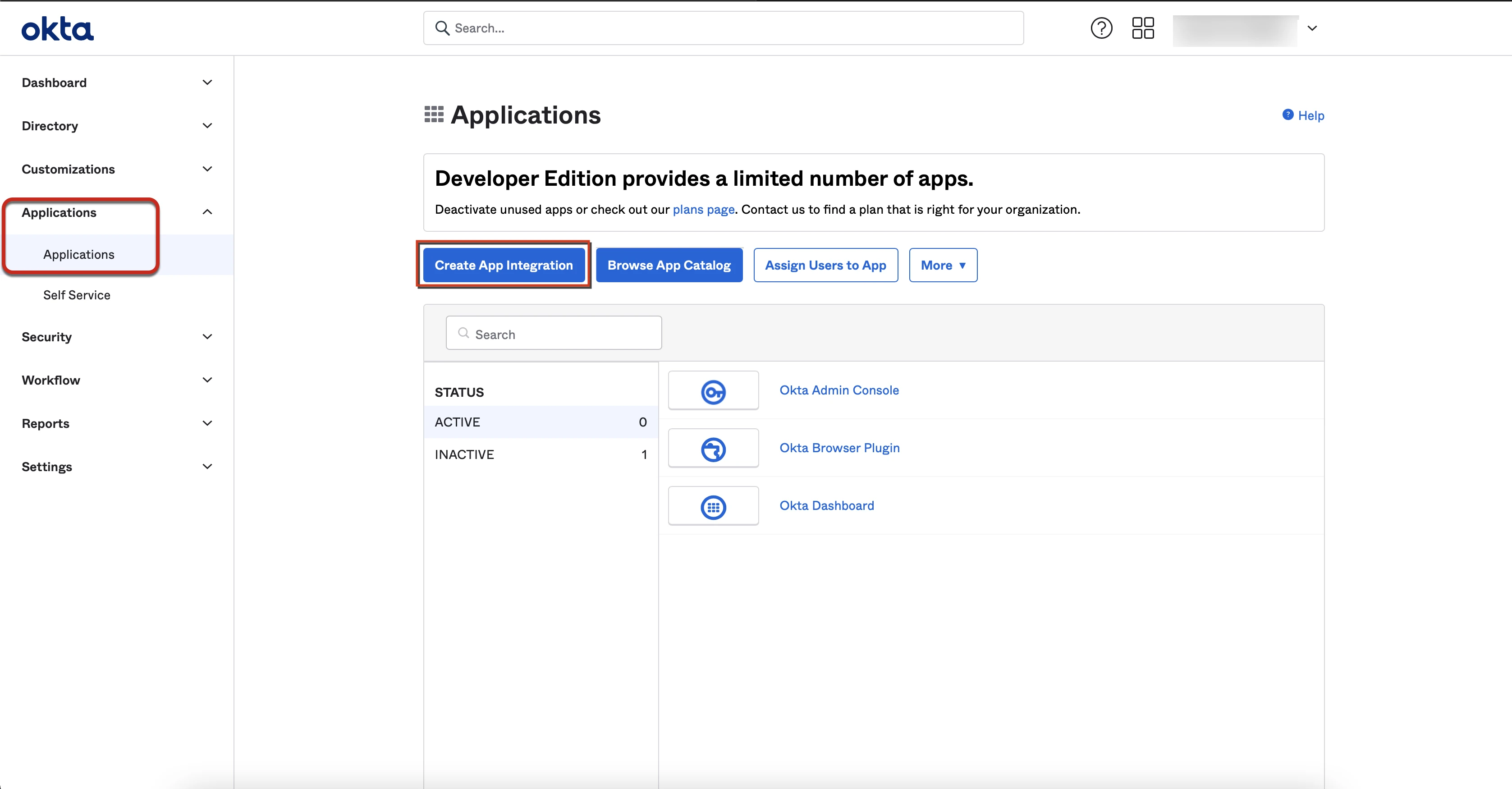 Create App Integration